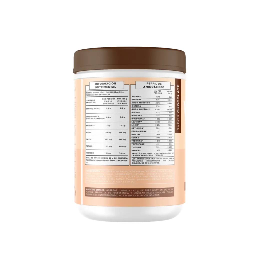 Whey Protein Concentrate | suero de leche concentrada | 600 g 20 servicios