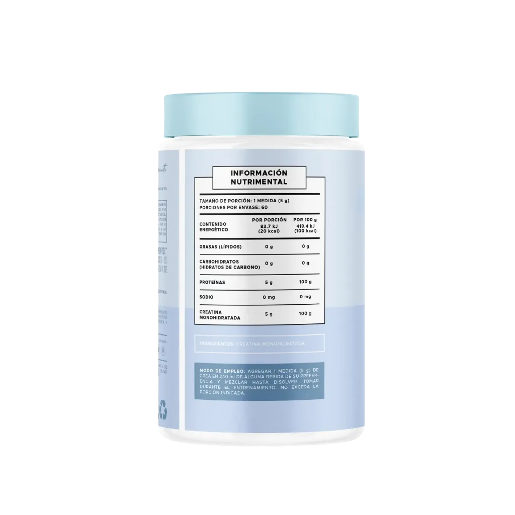 Crea | Creatina monohidratada | 300 g – 60 servicios