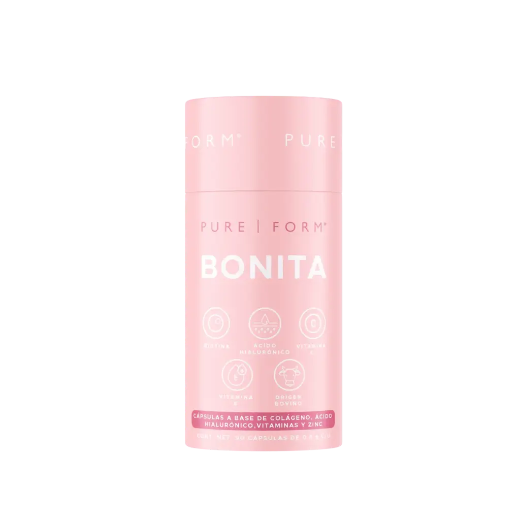 Bonita | Colágeno con ácido hialurónico | 90 cápsulas 45 servicios