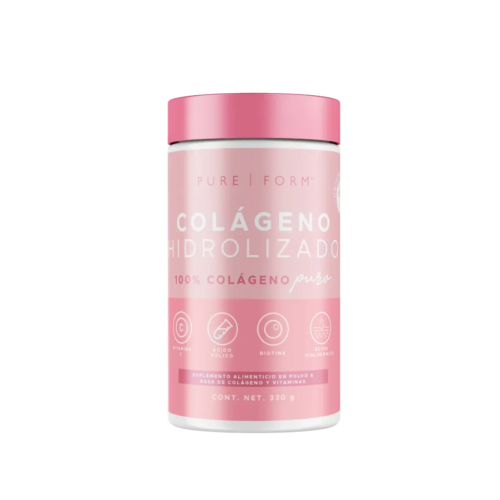 Colágeno Hidrolizado | con Ácido Fólico, Biotina, Ácido Hialurónico y + | 330 g 30 servicios