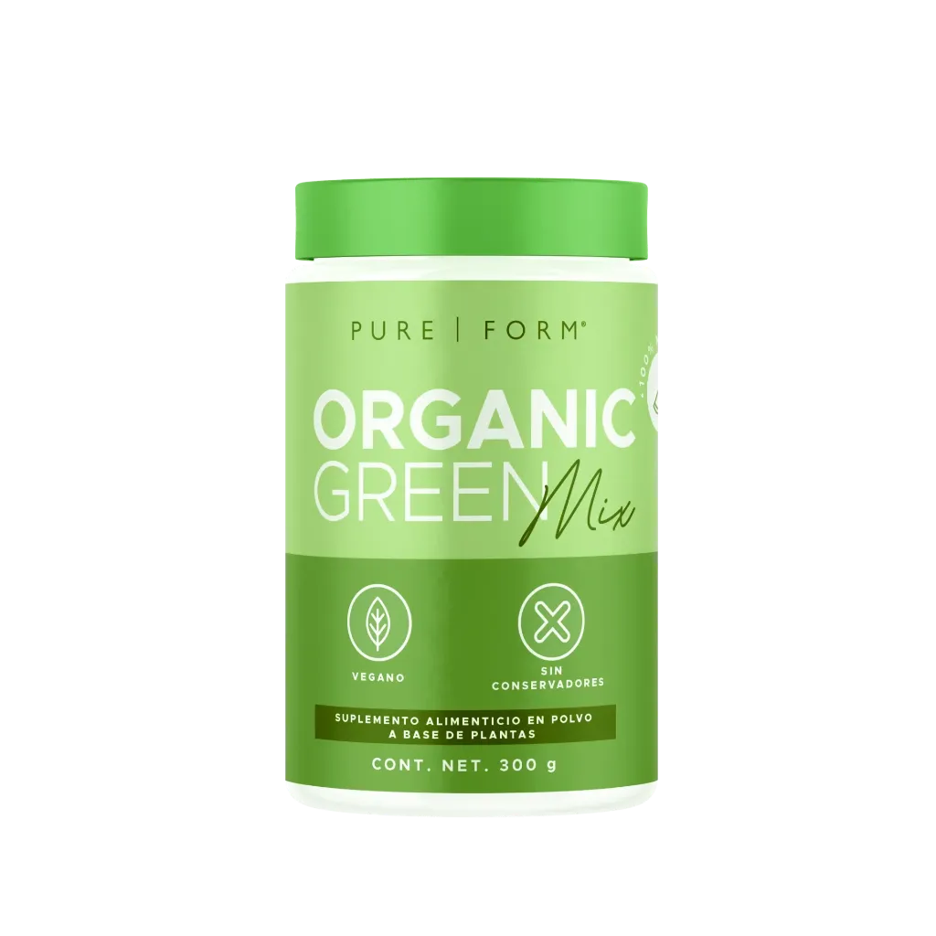 Organic Green Mix | con Probióticos ProbioSEB Trio™ y mezcla de enzimas | 300 g 60 servicios