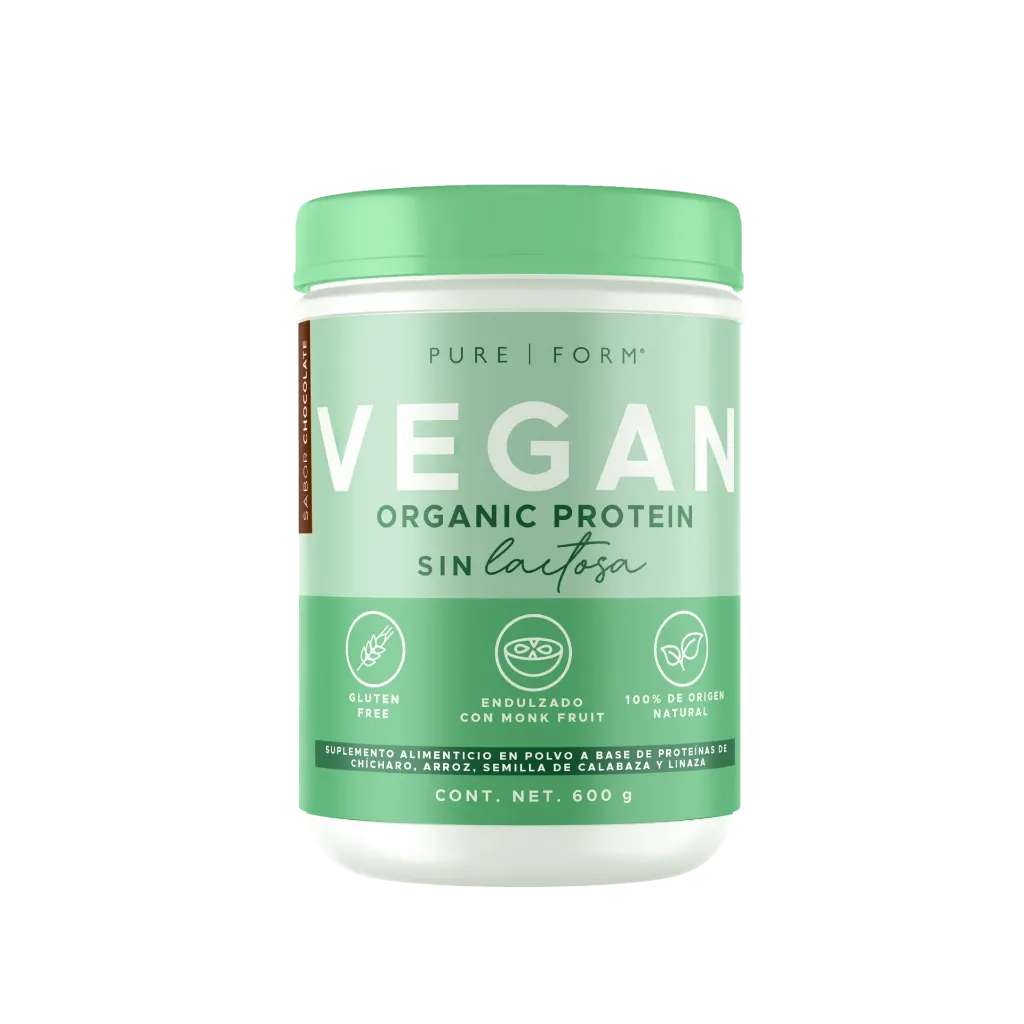 Vegan | proteína vegana a base de chícharo arroz, semilla de calabaza y linaza | 600 g 18 servicios