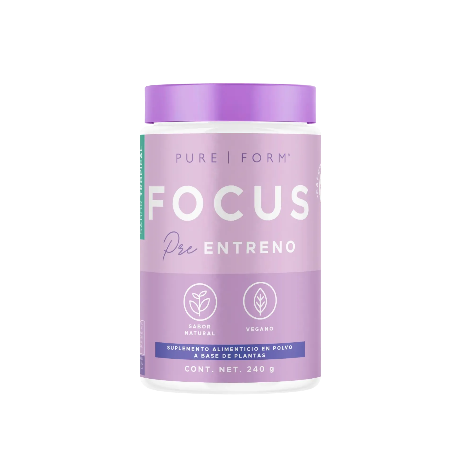 Focus Pre Entreno Vegano - 240 g - 20 servicios
